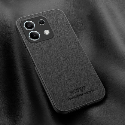 For Xiaomi Redmi Note 13 4G HUIYI Leather Magnetic Phone Case(Black) - Note 13 Cases by PMC Jewellery | Online Shopping South Africa | PMC Jewellery | Buy Now Pay Later Mobicred