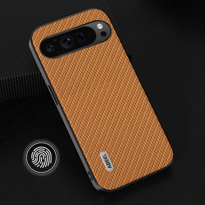 For Google Pixel 9 ABEEL Carbon Fiber Texture Protective Phone Case(Light Brown) - Google Cases by PMC Jewellery | Online Shopping South Africa | PMC Jewellery | Buy Now Pay Later Mobicred