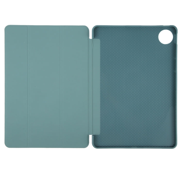 For Huawei MatePad Pro 11 2022/2024 Tri-fold Silicone Leather Tablet Case(Dark Green) - Huawei by PMC Jewellery | Online Shopping South Africa | PMC Jewellery | Buy Now Pay Later Mobicred