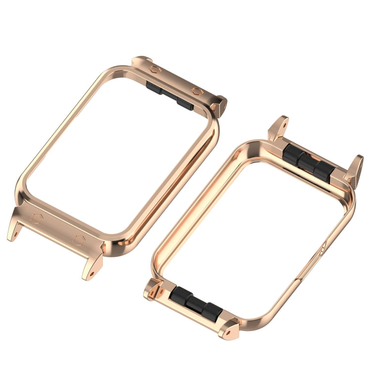 For Samsung Galaxy Fit 3 18mm Metal Frame Watch Protective Case(Rose Gold) - Watch Cases by PMC Jewellery | Online Shopping South Africa | PMC Jewellery