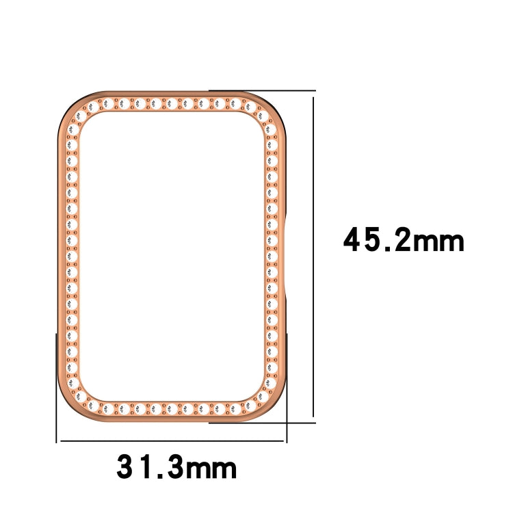 For Samsung Galaxy Fit 3 Diamond Half Pack Hollow PC Watch Protective Case(Starlight) - Watch Cases by PMC TechLife | Online Shopping South Africa | PMC TechLife