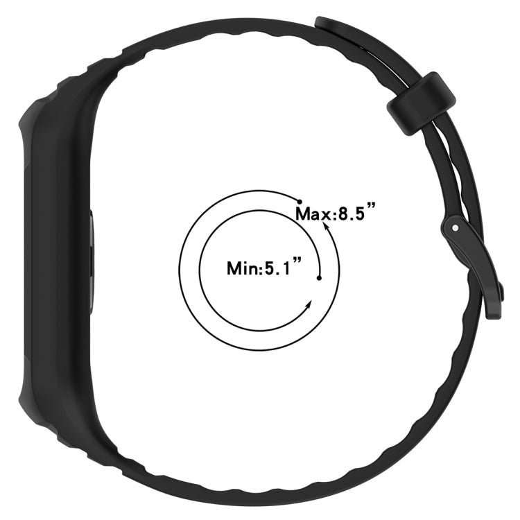 For Honor Band 9 Armor Integrated Silicone Watch Band(Black) - Watch Bands by PMC Jewellery | Online Shopping South Africa | PMC Jewellery