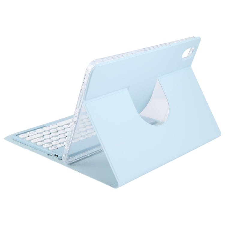 For Huawei MatePad Air 11.5 Round Button Bluetooth Keyboard Rotatable Holder Leather Case(Sky Blue) - free shipping - PMC TechLife - Order now!