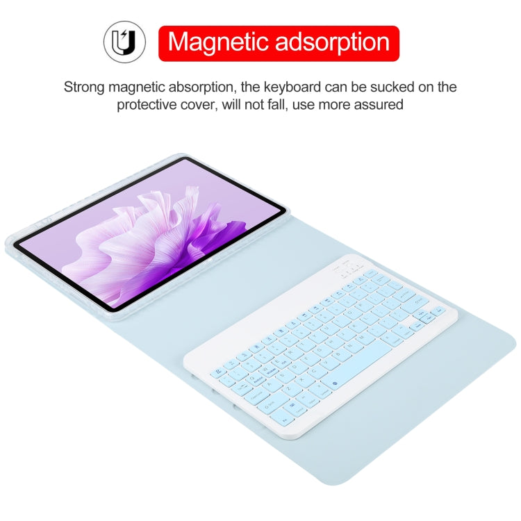 For Huawei MatePad Air 11.5 Square Button Bluetooth Keyboard Rotatable Holder Leather Case(Sky Blue) - Huawei Keyboard by PMC TechLife | Online Shopping South Africa | PMC TechLife