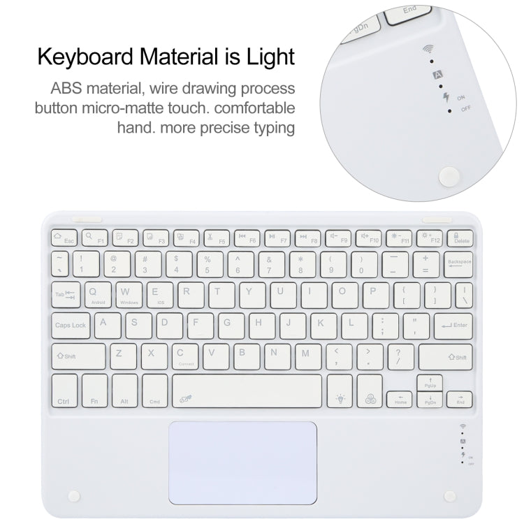 For Huawei MatePad Pro 11 2024 / 2022 Square Button Bluetooth Keyboard Rotatable Holder Leather Case with Touchpad(Sky Blue) - Huawei Keyboard by PMC TechLife | Online Shopping South Africa | PMC TechLife