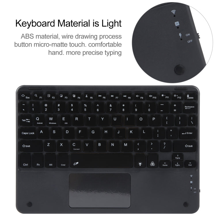 For Huawei MatePad Pro 11 2024 / 2022 Square Button Bluetooth Keyboard Rotatable Holder Leather Case with Touchpad(Black) - Huawei Keyboard by PMC Jewellery | Online Shopping South Africa | PMC Jewellery