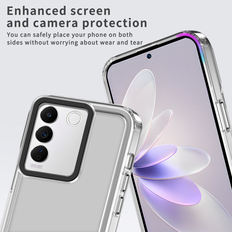 For vivo V27e/Y200/V29e 5G Taiwan/V30 Lite Transparent Acrylic + TPU Shockproof Phone Case(Transparent Black) - vivo Cases by PMC Jewellery | Online Shopping South Africa | PMC Jewellery | Buy Now Pay Later Mobicred