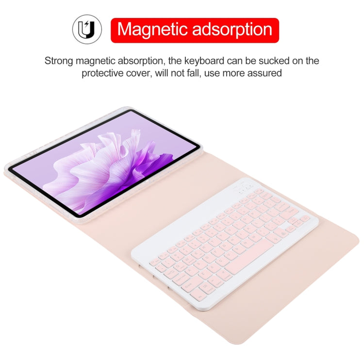 For Huawei MatePad Air 11.5 Square Button Backlight Bluetooth Keyboard Rotatable Holder Leather Case(Rose Gold) - Huawei Keyboard by PMC Jewellery | Online Shopping South Africa | PMC Jewellery