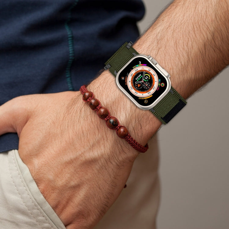 For Apple Watch Series 6 40mm Nylon Hook And Loop Fastener Watch Band(Grey) - Watch Bands by PMC TechLife | Online Shopping South Africa | PMC TechLife | Buy Now Pay Later Mobicred