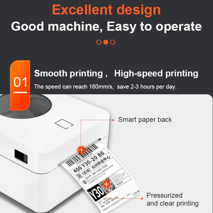 ZJ-9250 100x150mm USB Bluetooth Thermal Label Printer, Plug:EU Plug(Black) - Printer by PMC TechLife | Online Shopping South Africa | PMC TechLife | Buy Now Pay Later Mobicred