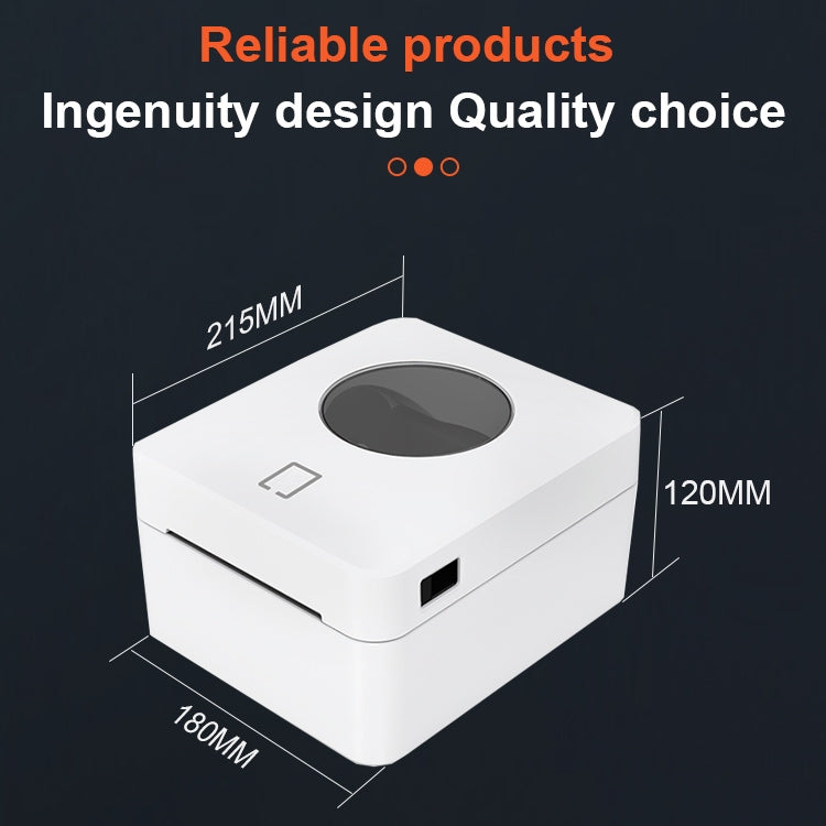 ZJ-9250 100x150mm USB Bluetooth Thermal Label Printer, Plug:AU Plug(White) - Receipt Printers by PMC TechLife | Online Shopping South Africa | PMC TechLife | Buy Now Pay Later Mobicred