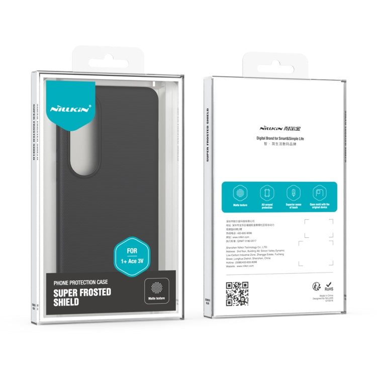 For OnePlus Ace 3V NILLKIN Frosted PC Phone Case(Black) - free shipping - PMC TechLife - Order now!