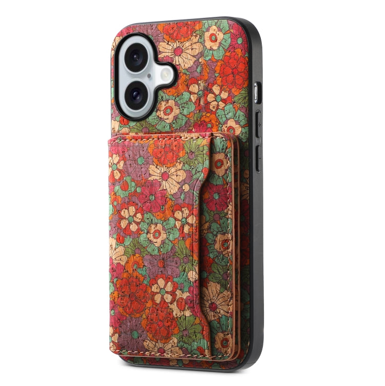 For iPhone 16 Card Slot Holder Phone Case(Summer Red) - iPhone 16 Cases by PMC TechLife | Online Shopping South Africa | PMC TechLife | Buy Now Pay Later Mobicred