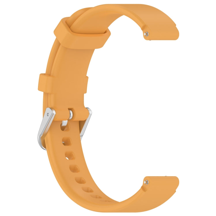 12mm Universal Solid Color Silver Buckle Silicone Watch Band(Yellow) - free shipping - PMC TechLife - Order now!