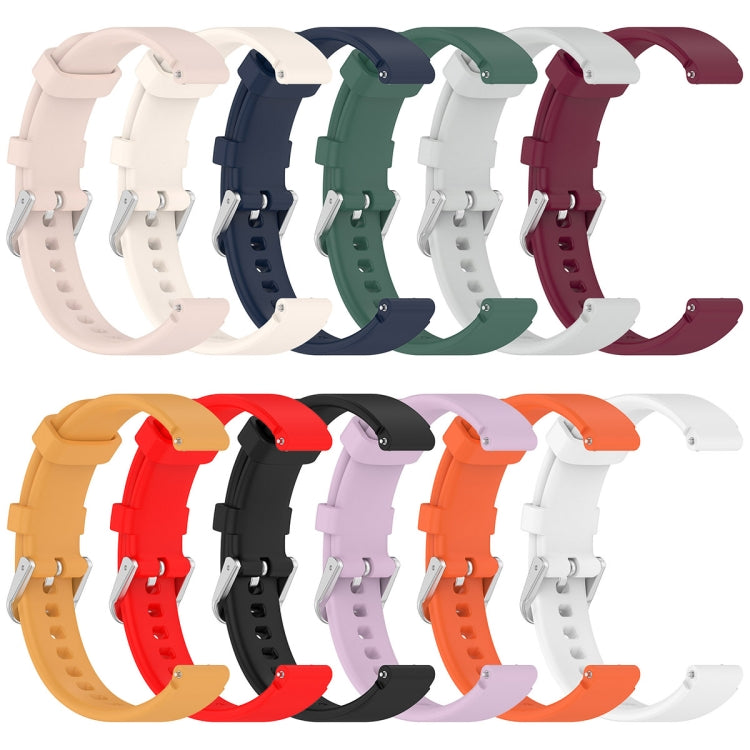 12mm Universal Solid Color Silver Buckle Silicone Watch Band(Wine Red) - 20mm Bands by PMC TechLife | Online Shopping South Africa | PMC TechLife