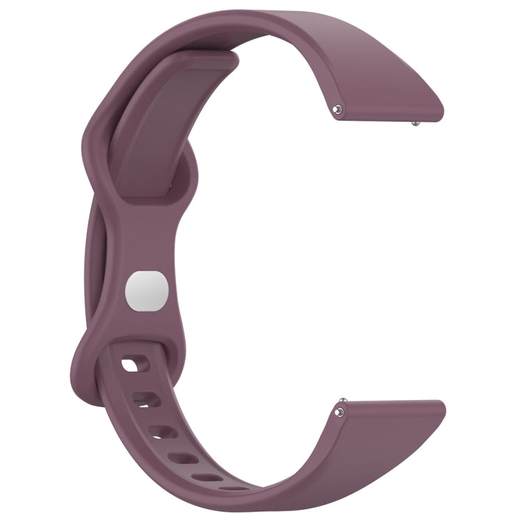 20mm Slim Reverse Buckle Silicone Watch Band(Purple) - 20mm Bands by PMC Jewellery | Online Shopping South Africa | PMC Jewellery