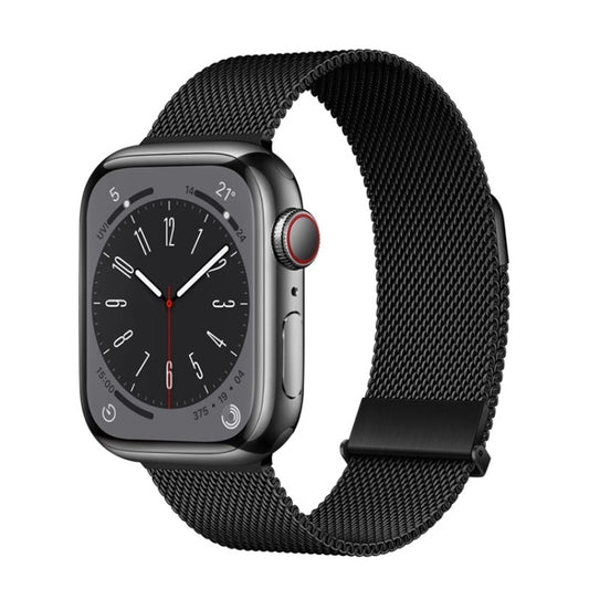 For Apple Watch Series 4 44mm ZGA Milanese Magnetic Metal Watch Band(Black) - Watch Bands by ZGA | Online Shopping South Africa | PMC Jewellery