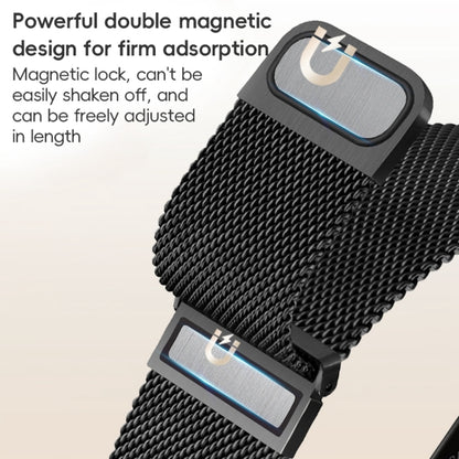For Apple Watch Ultra 2 49mm ZGA Milanese Magnetic Metal Watch Band(Black) - Watch Bands by ZGA | Online Shopping South Africa | PMC Jewellery