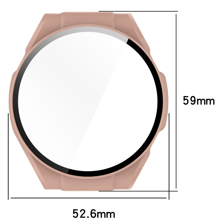 For Xiaomi Haylou Watch R8 PC + Tempered Film Integrated Watch Protective Case(Transparent White) - Watch Cases by PMC Jewellery | Online Shopping South Africa | PMC Jewellery