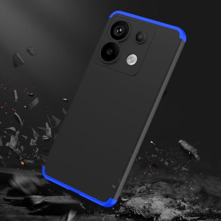 For Xiaomi Redmi Note 13 Pro 5G GKK Three Stage Splicing Full Coverage PC Phone Case(Black Blue) - Xiaomi Cases by GKK | Online Shopping South Africa | PMC Jewellery | Buy Now Pay Later Mobicred