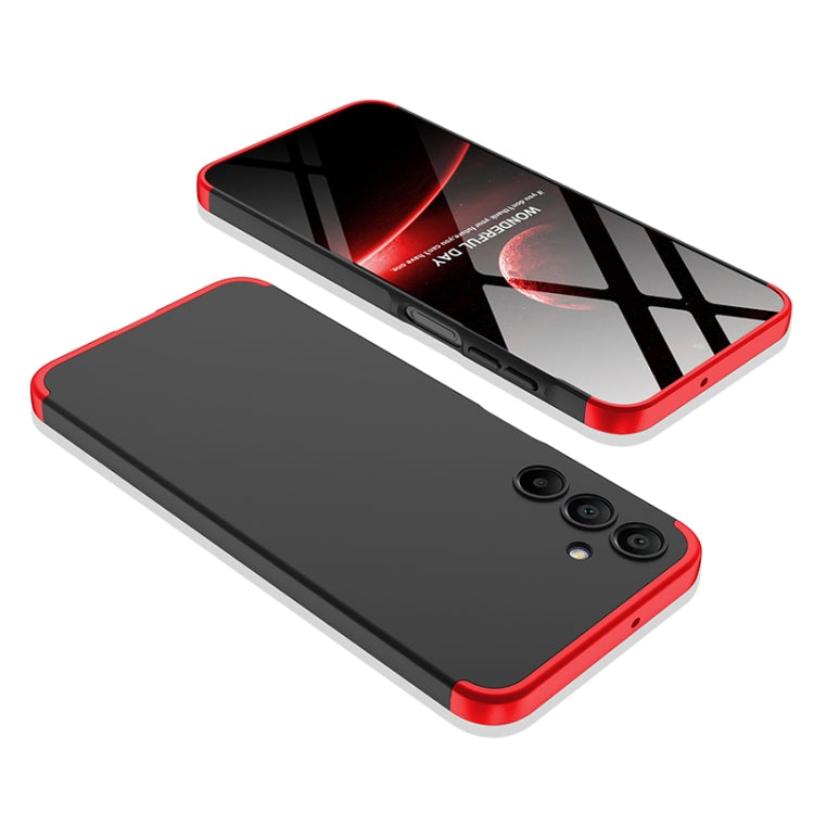 For Samsung Galaxy A15 GKK Three Stage Splicing Full Coverage PC Phone Case(Black Red) - Galaxy Phone Cases by GKK | Online Shopping South Africa | PMC Jewellery | Buy Now Pay Later Mobicred