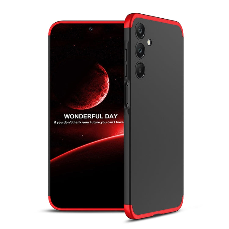 For Samsung Galaxy A25 4G GKK Three Stage Splicing Full Coverage PC Phone Case(Black Red) - Galaxy Phone Cases by GKK | Online Shopping South Africa | PMC Jewellery | Buy Now Pay Later Mobicred