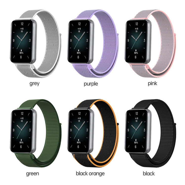 For Honor Band 9 Woven Nylon Loop Watch Band(Purple) - Watch Bands by PMC TechLife | Online Shopping South Africa | PMC TechLife
