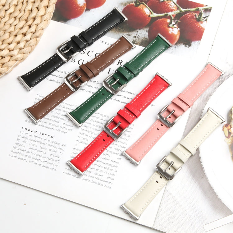 For Honor Band 9 Genuine Leather Watch Band(Green) - Watch Bands by PMC TechLife | Online Shopping South Africa | PMC TechLife