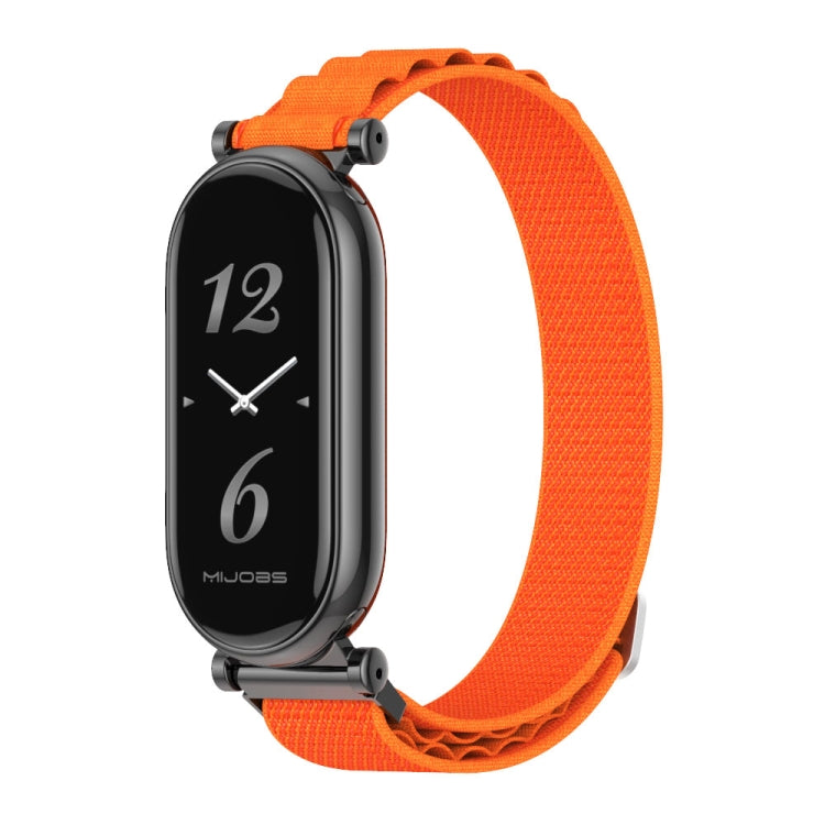 For Xiaomi Mi Band 8 Mijobs GT4 Nylon Breathable Watch Band(Orange Black) - Watch Bands by MIJOBS | Online Shopping South Africa | PMC Jewellery