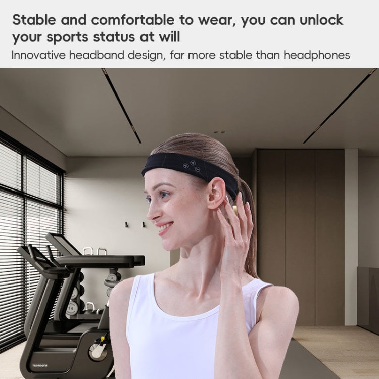 Mucro B01 Turban Style Wireless Bluetooth Headset Sports Headband(Black) - Smart Hats by Mucro | Online Shopping South Africa | PMC Jewellery | Buy Now Pay Later Mobicred