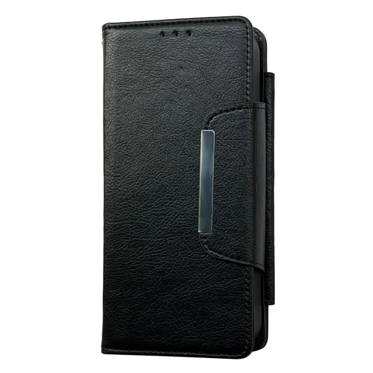 For iPhone 16 Pro Max Multifunctional Seven Cards Wallet Leather Phone Case(Black) - iPhone 16 Pro Max Cases by PMC Jewellery | Online Shopping South Africa | PMC Jewellery | Buy Now Pay Later Mobicred