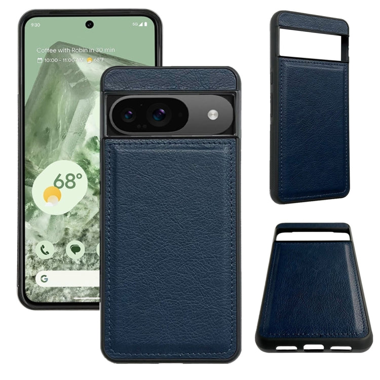 For Google Pixel 9 / Pixel 9 Pro Cowhide Texture Back Cover Phone Case(Royal Blue) - Google Cases by PMC Jewellery | Online Shopping South Africa | PMC Jewellery | Buy Now Pay Later Mobicred