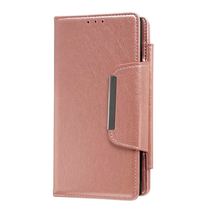 For Google Pixel 9 Pro XL Multifunctional 7-Card Wallet Leather Phone Case(Rose Gold) - Google Cases by PMC Jewellery | Online Shopping South Africa | PMC Jewellery | Buy Now Pay Later Mobicred