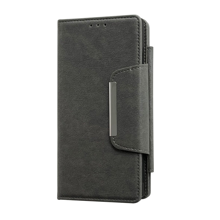 For Google Pixel 8a Multifunctional 7-Card Wallet Leather Phone Case(Grey) - Google Cases by PMC TechLife | Online Shopping South Africa | PMC TechLife | Buy Now Pay Later Mobicred