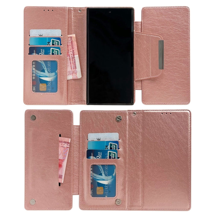 For Google Pixel 6 Multifunctional 7-Card Wallet Leather Phone Case(Rose Gold) - Google Cases by PMC TechLife | Online Shopping South Africa | PMC TechLife | Buy Now Pay Later Mobicred