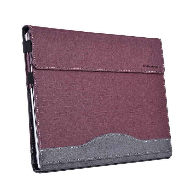 For Lenovo ThinkPad X1 Yoga Gen 8 14 inch Cloth Texture Laptop Leather Protective Case(Wine Red) - Other by PMC Jewellery | Online Shopping South Africa | PMC Jewellery | Buy Now Pay Later Mobicred