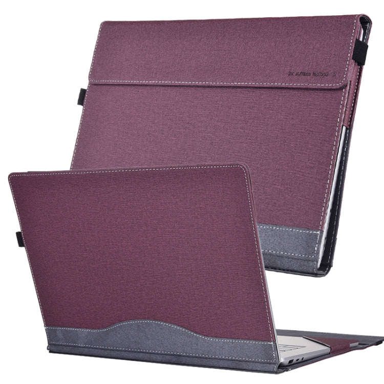 For Lenovo ThinkPad X1 Yoga Gen 5 Cloth Texture Laptop Leather Protective Case(Wine Red) - Other by PMC Jewellery | Online Shopping South Africa | PMC Jewellery | Buy Now Pay Later Mobicred