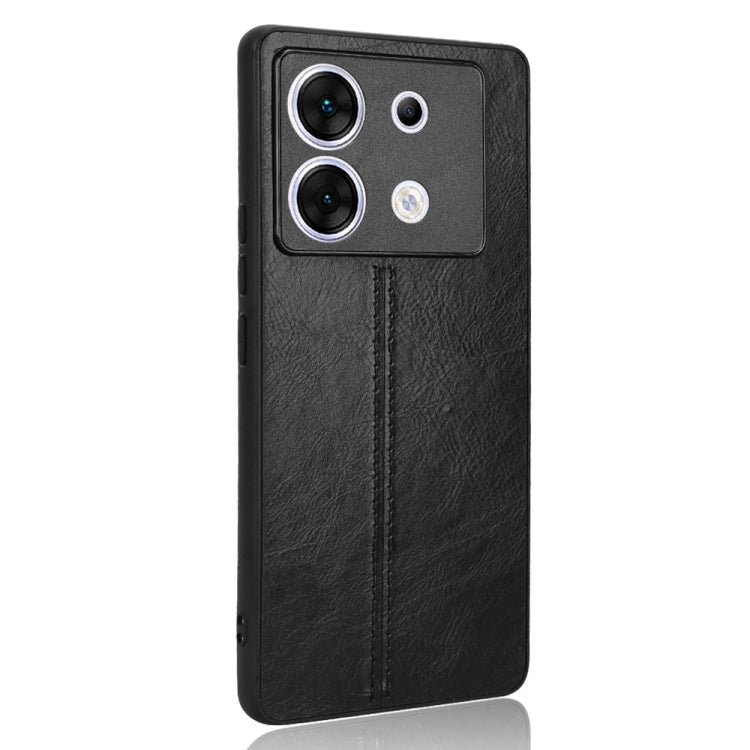 For Infinix Zero 30 5G Cow Pattern Sewing Card Bag Phone Case(Black) - Infinix Cases by PMC TechLife | Online Shopping South Africa | PMC TechLife | Buy Now Pay Later Mobicred