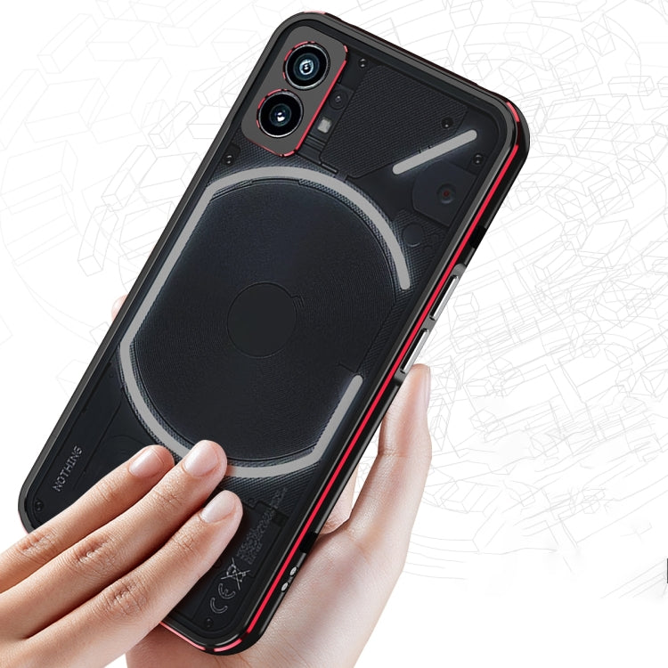 For Nothing Phone 2 Aurora Series Lens Protector + Metal Frame Protective Phone Case(Silver) - More Brand by PMC TechLife | Online Shopping South Africa | PMC TechLife | Buy Now Pay Later Mobicred