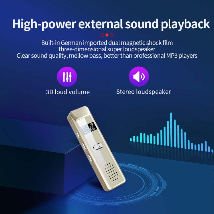 JNN Q7 Mini Portable Voice Recorder with OLED Screen, Memory:32GB(Gold) - Recording Pen by JNN | Online Shopping South Africa | PMC Jewellery | Buy Now Pay Later Mobicred