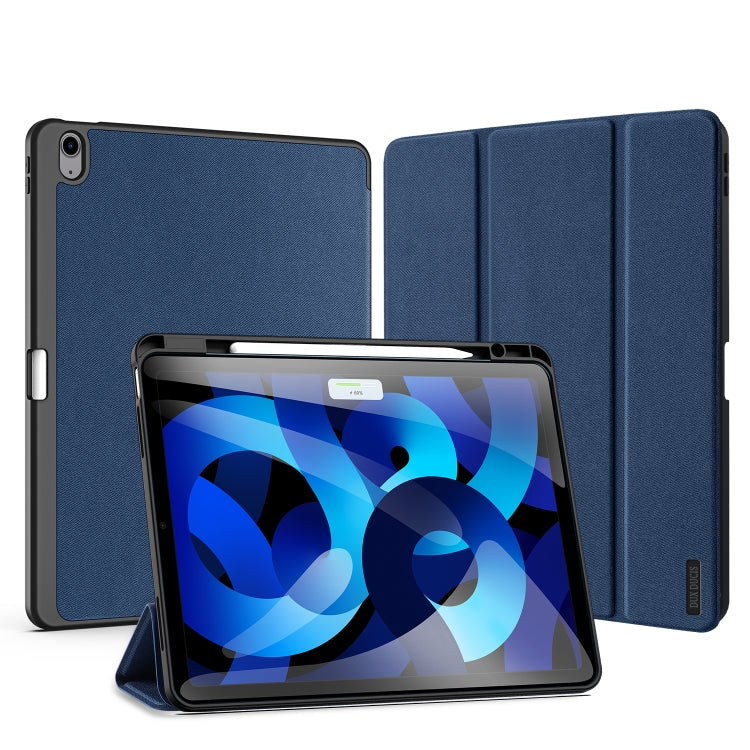 For iPad Air 13 2024 DUX DUCIS Domo Series Cloth Texture Magnetic Leather Tablet Case(Blue) - iPad Air 13 2024 Cases by DUX DUCIS | Online Shopping South Africa | PMC Jewellery | Buy Now Pay Later Mobicred