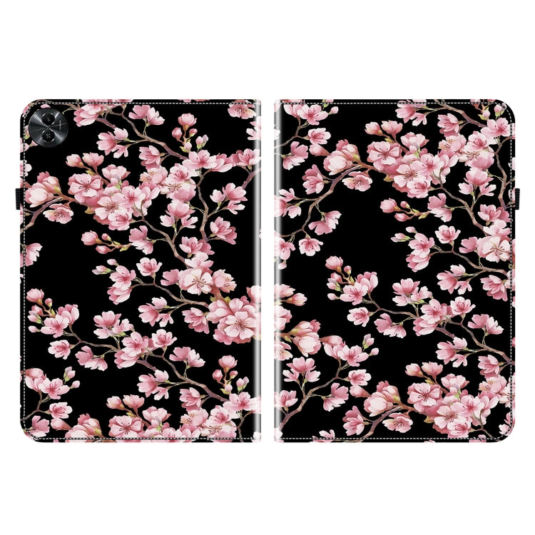 For Realme Pad 2 11.5 Crystal Texture Painted Leather Tablet Case(Plum Bossom) - Realme by PMC TechLife | Online Shopping South Africa | PMC TechLife | Buy Now Pay Later Mobicred