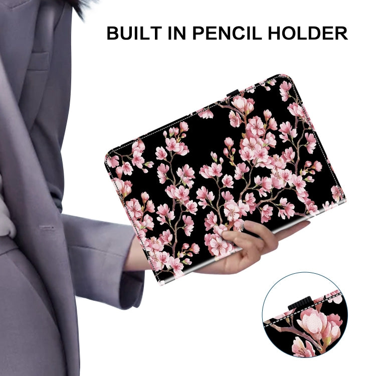 For Realme Pad X Crystal Texture Painted Leather Tablet Case(Plum Bossom) - Realme by PMC TechLife | Online Shopping South Africa | PMC TechLife | Buy Now Pay Later Mobicred