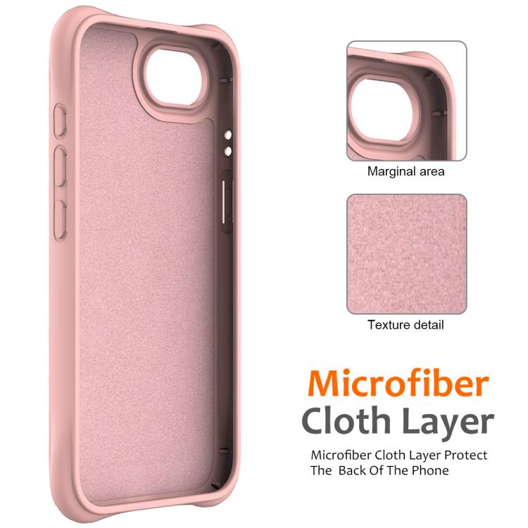 For iPhone 16e Wave Texture MagSafe Magnetic Liquid Silicone Phone Case(Pink) - iPhone 16e Cases by PMC TechLife | Online Shopping South Africa | PMC TechLife | Buy Now Pay Later Mobicred