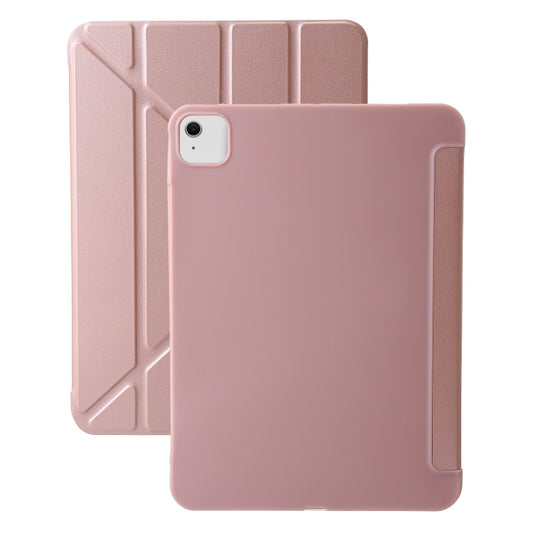 For iPad Air 11 2024 TPU Deformation Flip Leather Tablet Case with Holder(Rose Gold) - iPad Air 11 2024 Cases by PMC Jewellery | Online Shopping South Africa | PMC Jewellery | Buy Now Pay Later Mobicred