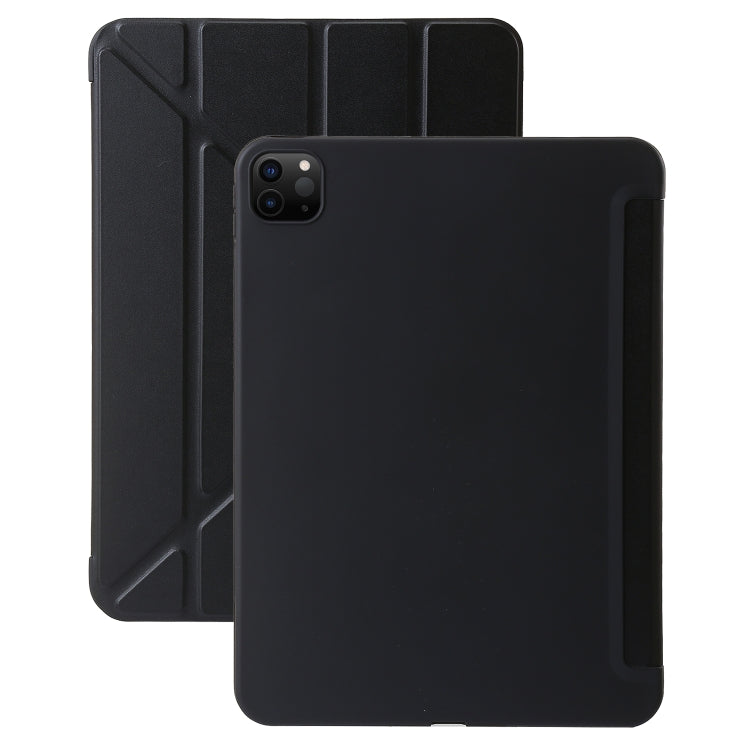 For iPad Pro 13 2024 TPU Deformation Flip Leather Tablet Case with Holder(Black) - iPad Pro 13 2024 Cases by PMC TechLife | Online Shopping South Africa | PMC TechLife | Buy Now Pay Later Mobicred