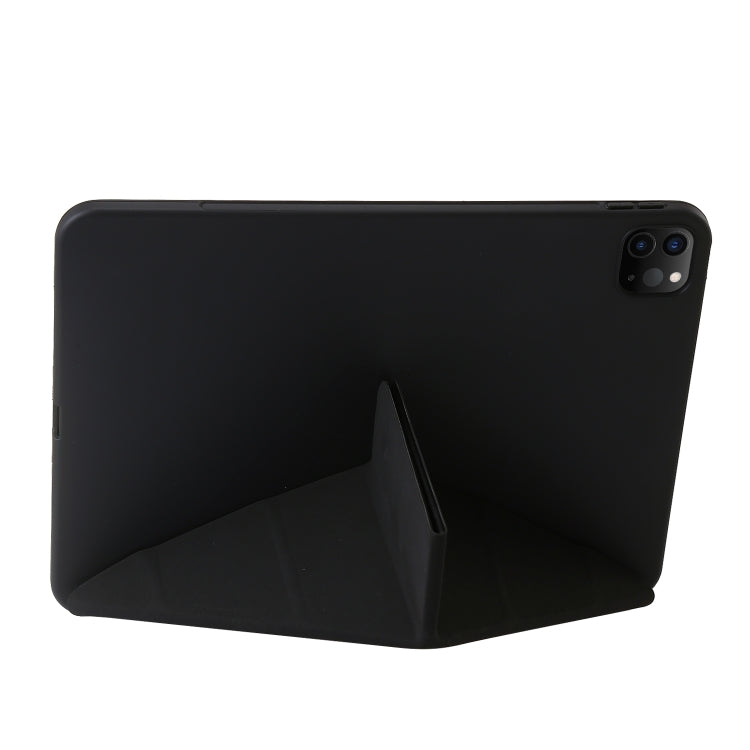For iPad Pro 13 2024 TPU Deformation Flip Leather Tablet Case with Holder(Black) - iPad Pro 13 2024 Cases by PMC TechLife | Online Shopping South Africa | PMC TechLife | Buy Now Pay Later Mobicred