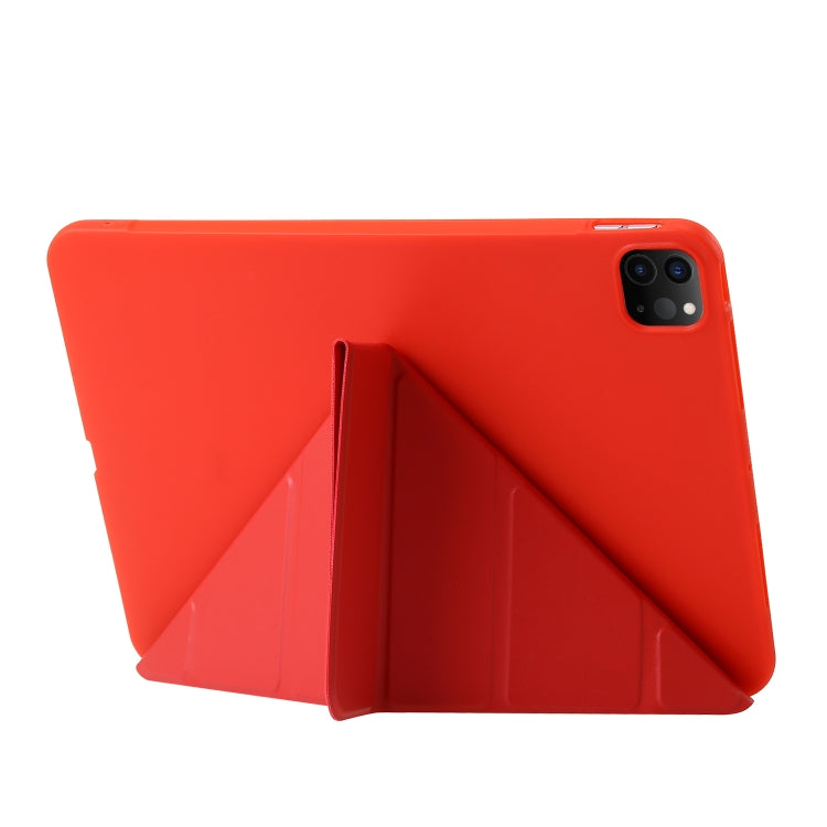 For iPad Pro 13 2024 TPU Deformation Flip Leather Tablet Case with Holder(Red) - iPad Pro 13 2024 Cases by PMC Jewellery | Online Shopping South Africa | PMC Jewellery | Buy Now Pay Later Mobicred