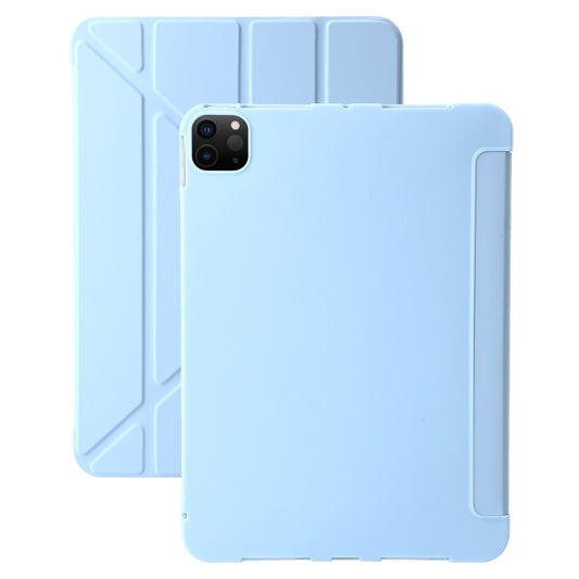 For iPad Pro 13 2024 TPU Deformation Flip Leather Tablet Case with Holder(Sky Blue) - iPad Pro 13 2024 Cases by PMC Jewellery | Online Shopping South Africa | PMC Jewellery | Buy Now Pay Later Mobicred