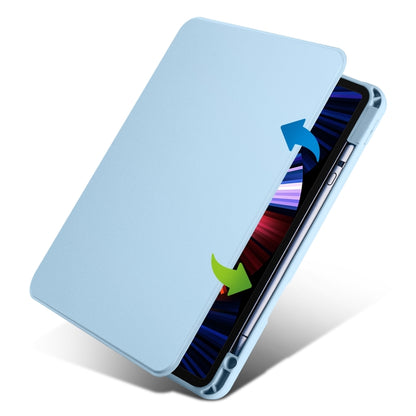 For iPad Pro 11 2024 Acrylic 360 Degree Rotation Holder Leather Tablet Case(Ice Blue) - iPad Pro 11 2024 Cases by PMC Jewellery | Online Shopping South Africa | PMC Jewellery | Buy Now Pay Later Mobicred